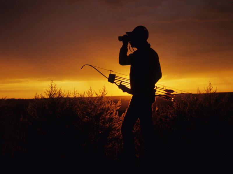 Bowhunting in Africa, Bowhunter in Sunrise