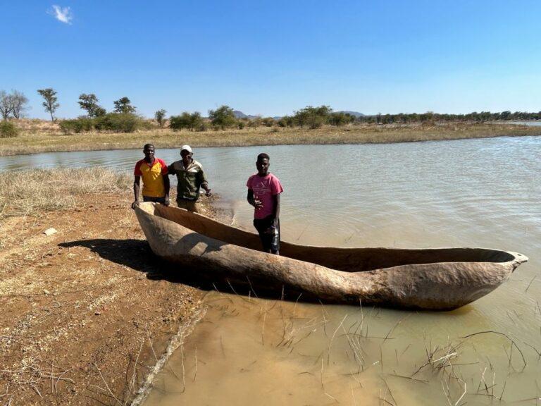 Crocodile hunting from a Mokoro