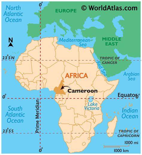 Map of Cameroon