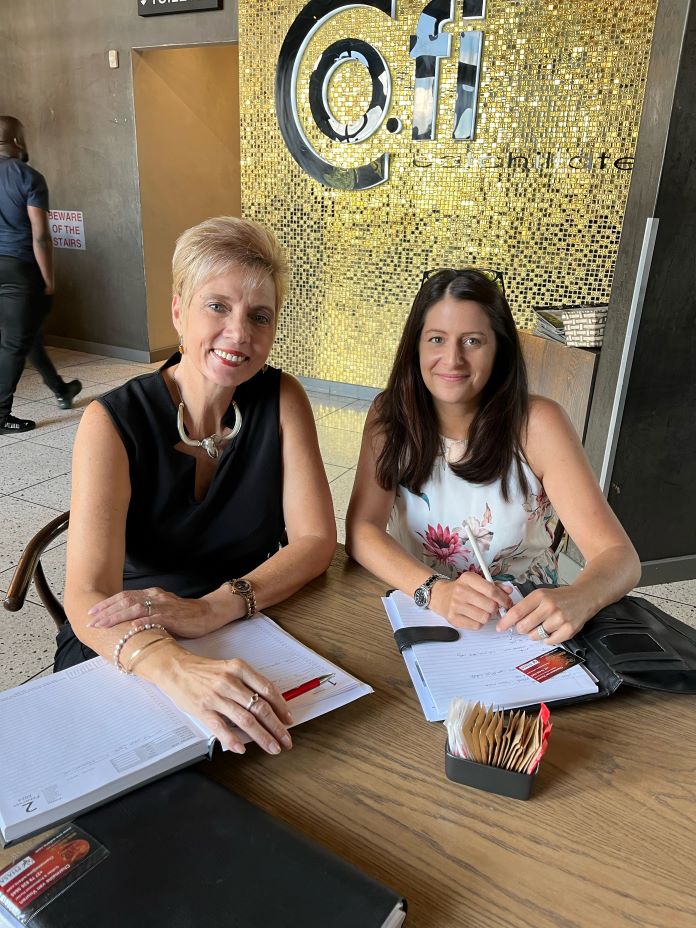 Chairmaine Jansen van Vuuren, PHASA (Professional hunting association of SA) boardmember with Tamlyn van Wyk (Game Hunting Safaris)