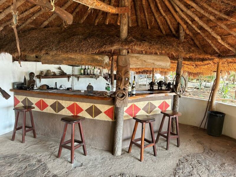 bar area at a Mozambique hunting lodge