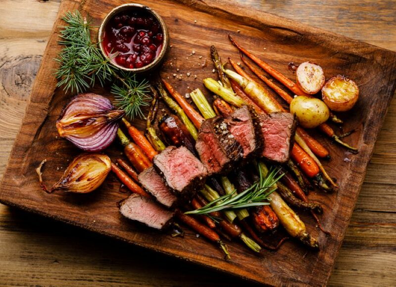 cuisine on a game hunting safari