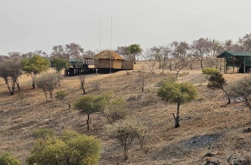 Two hunting lodges in the bush, in Namibia
